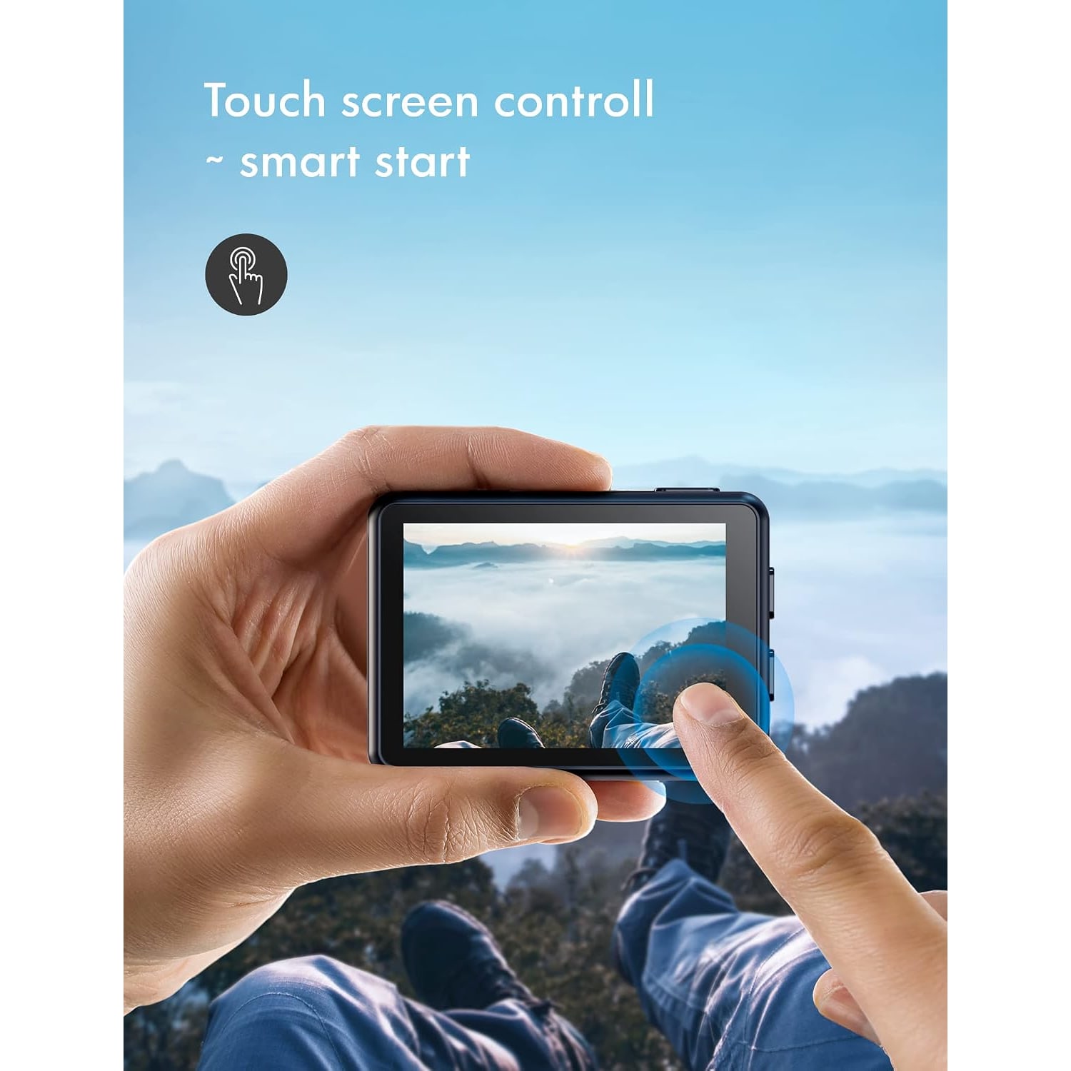 4K Dual Screen Action Camera with 40 m Waterproof Case, detail view