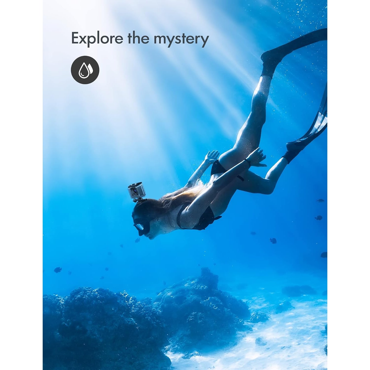 4K Dual Screen Action Camera with 40 m Waterproof Case