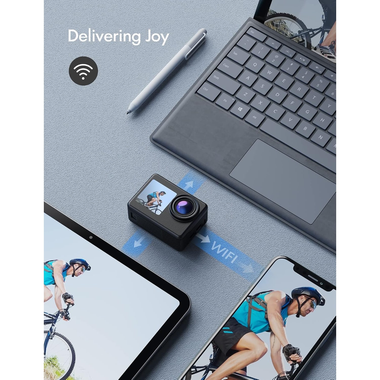 4K Dual Screen Action Camera with 40 m Waterproof Case: image 7