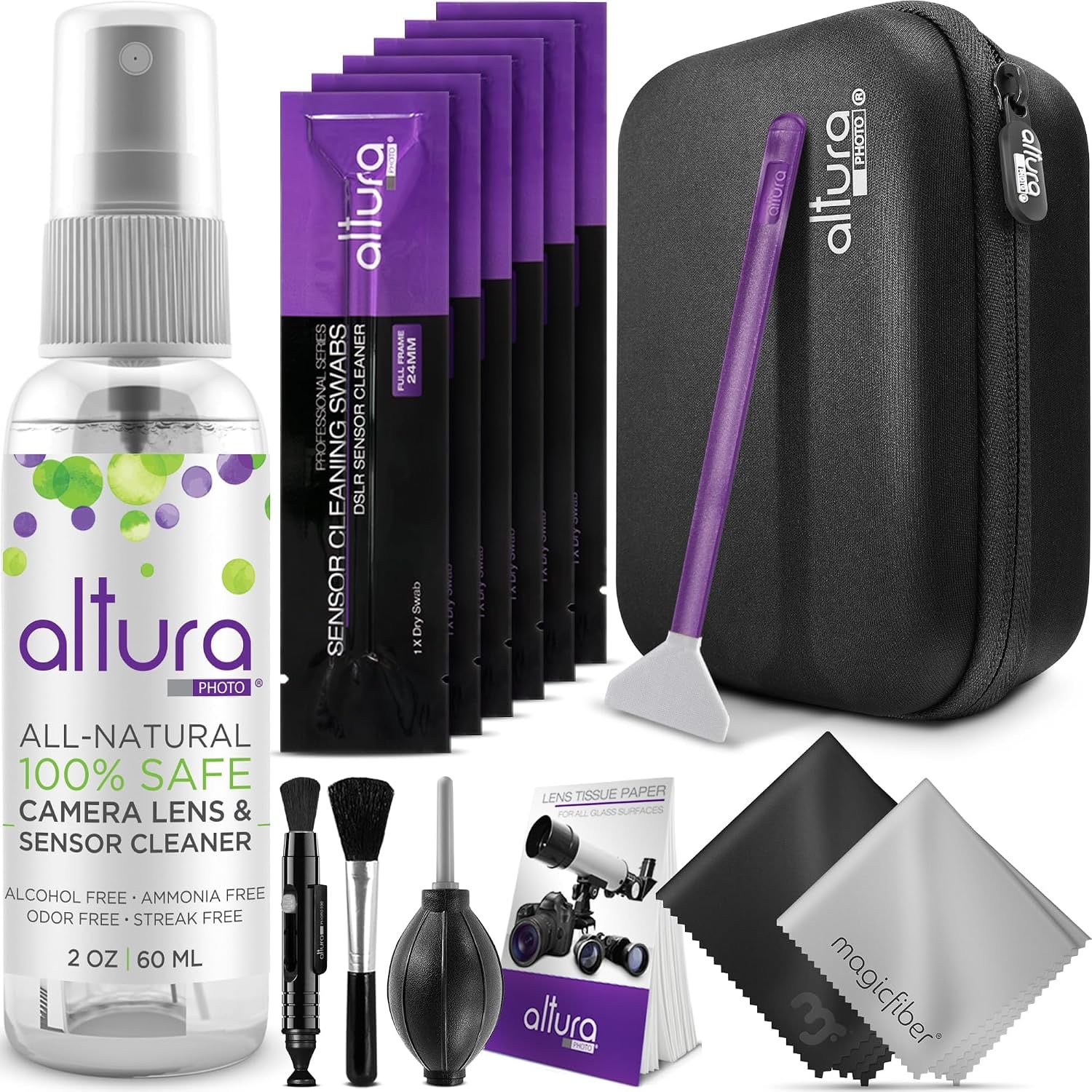 APS-C Sensor and Lens Cleaning Kit with 16mm Swabs and Hard Case, detail view