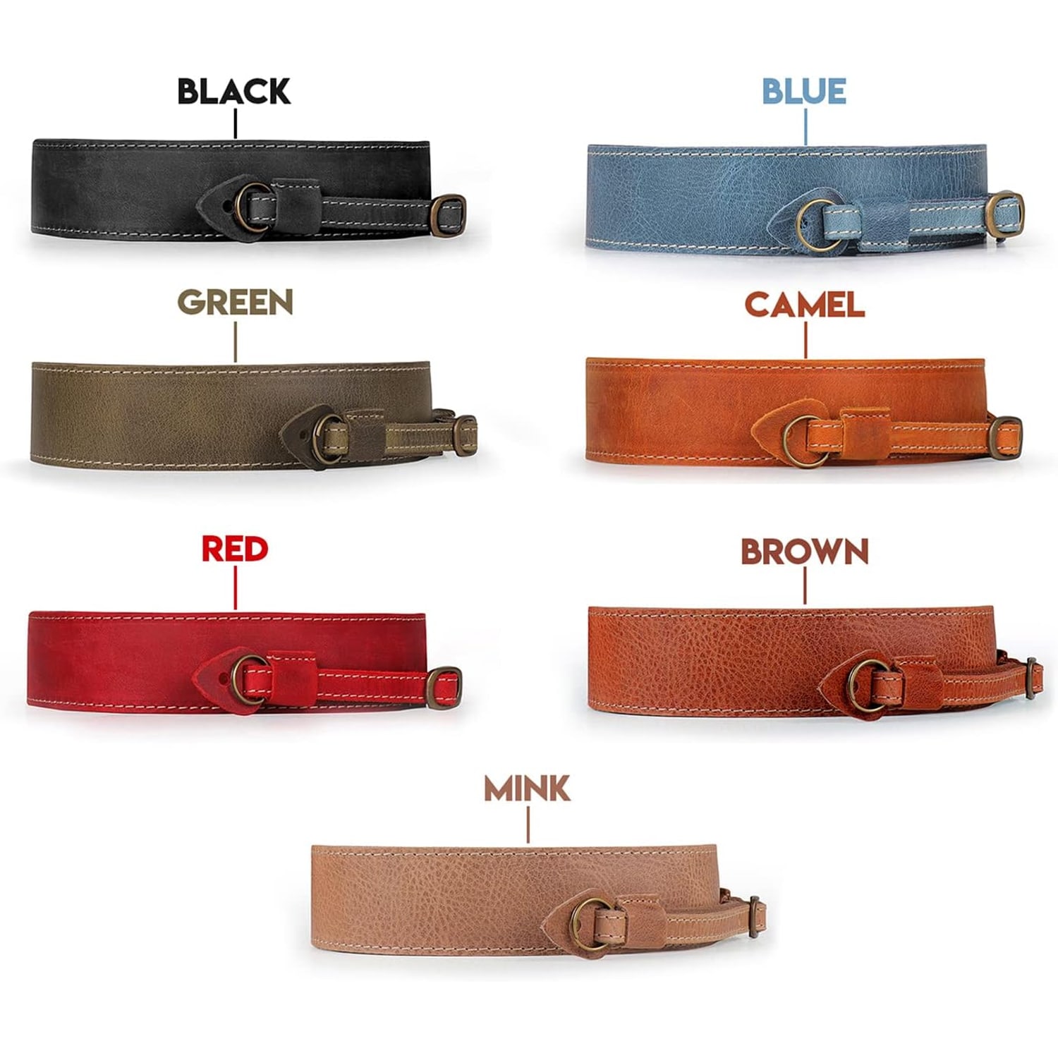 Brown Leather Camera Neck and Shoulder Strap