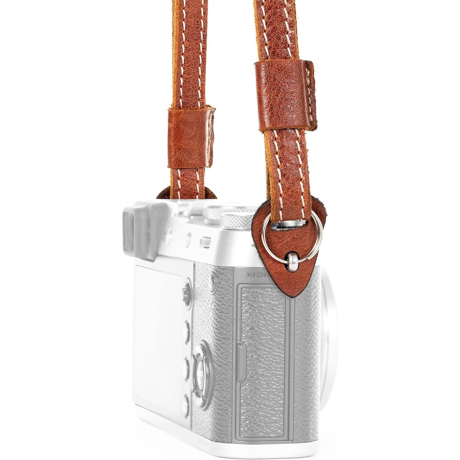Brown Leather Camera Neck and Shoulder Strap: image 8