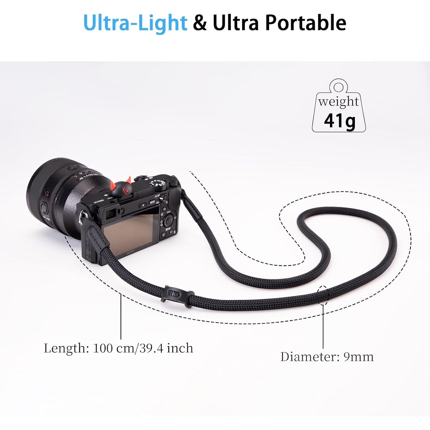 100cm Rope Camera Neck Strap with 9mm Rope