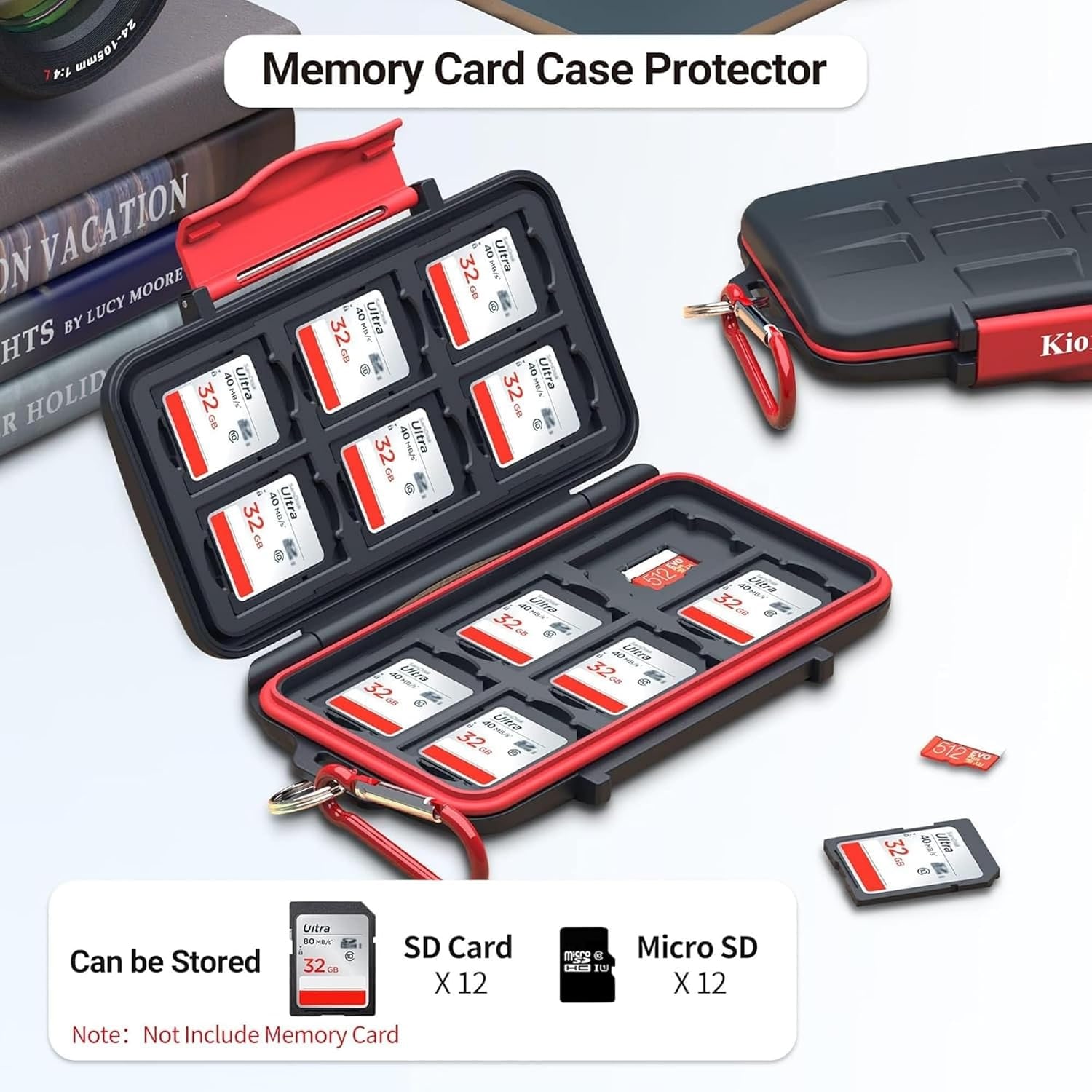 24 Slot Memory Card Case for 12 SD and 12 MicroSD Cards: image 3
