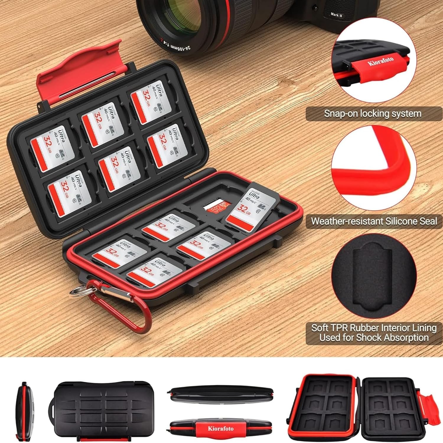 24 Slot Memory Card Case for 12 SD and 12 MicroSD Cards: image 5