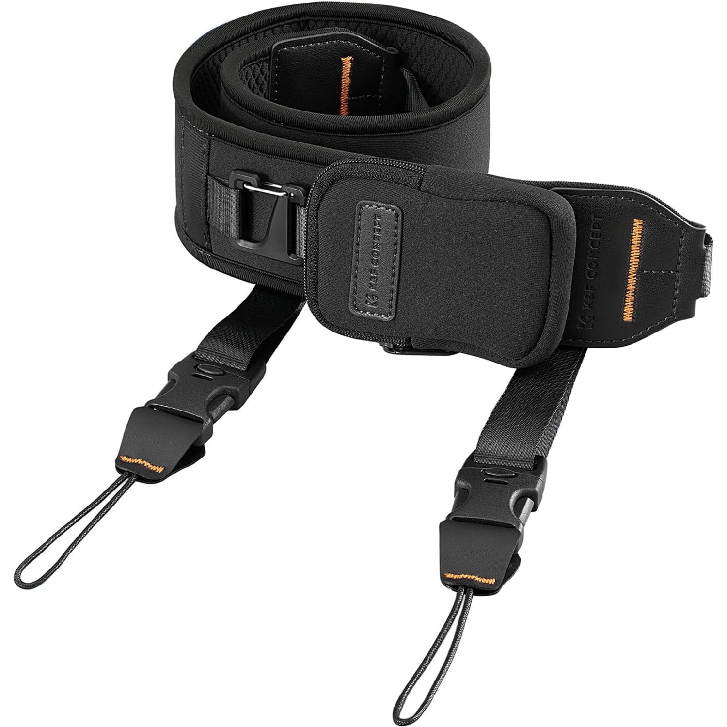 Wide Neoprene Camera Strap with Zip Pocket