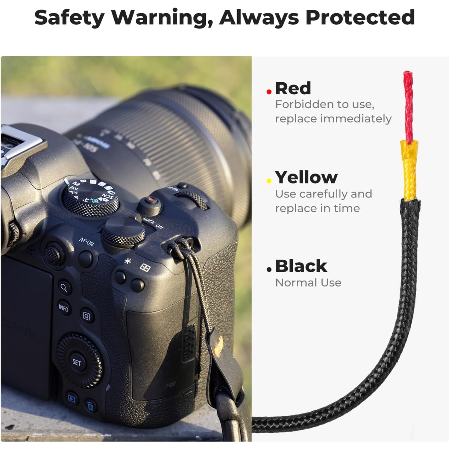 Wide Neoprene Camera Strap with Zip Pocket: image 4