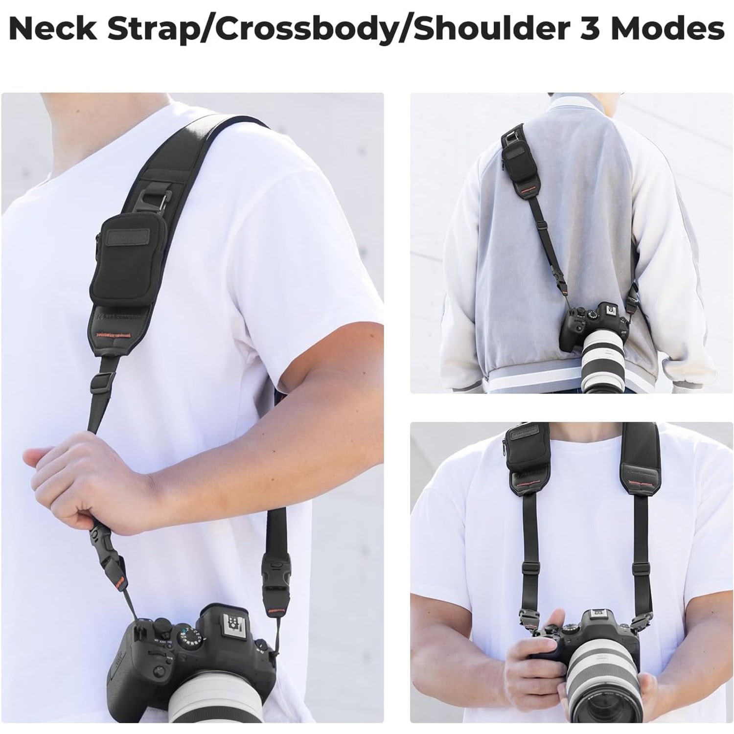 Wide Neoprene Camera Strap with Zip Pocket: image 5