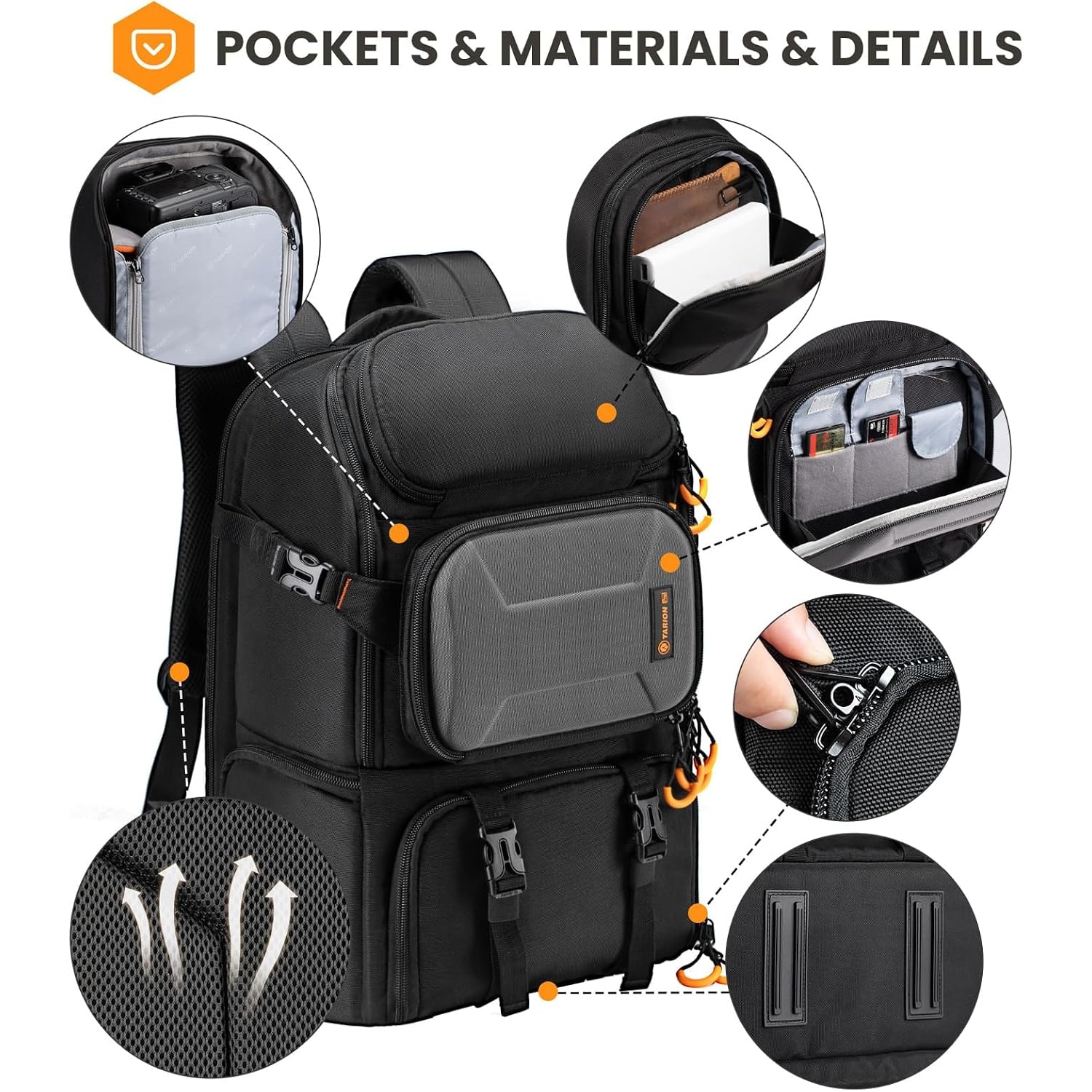 15L Camera Backpack with Quick Side Access and Rain Cover