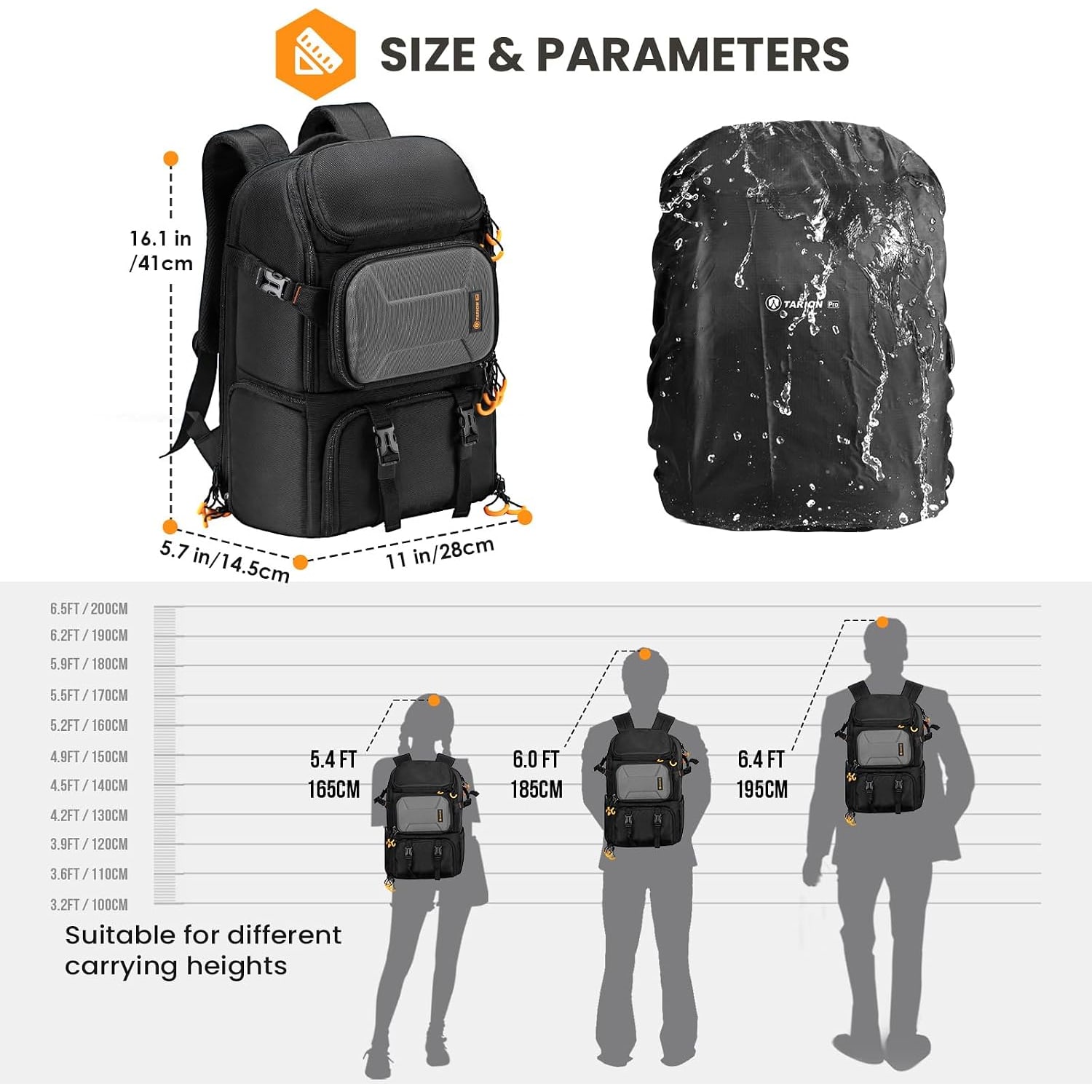 15L Camera Backpack with Quick Side Access and Rain Cover: image 8