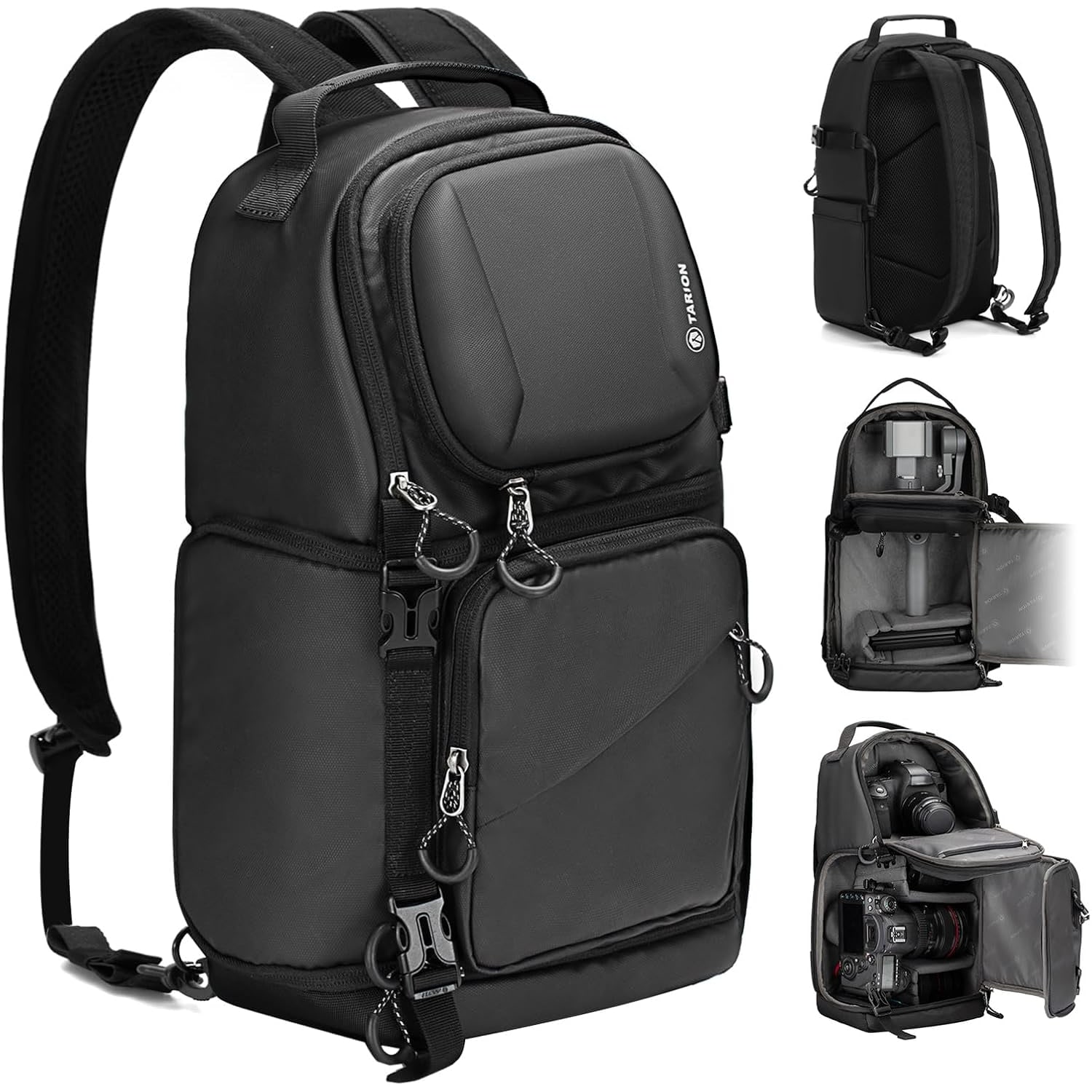 Camera Sling Bag with Hard Shell Top and Rain Cover: image 9