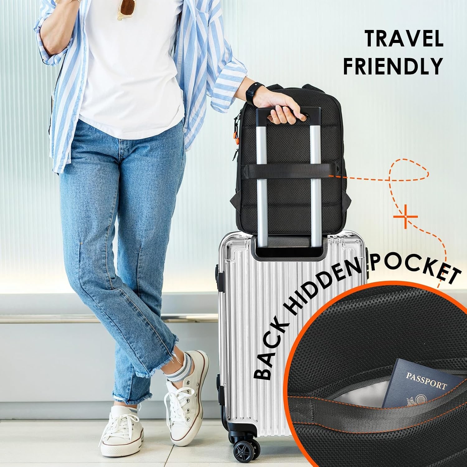 Compact Camera Backpack with 15-Inch Laptop Sleeve: image 8