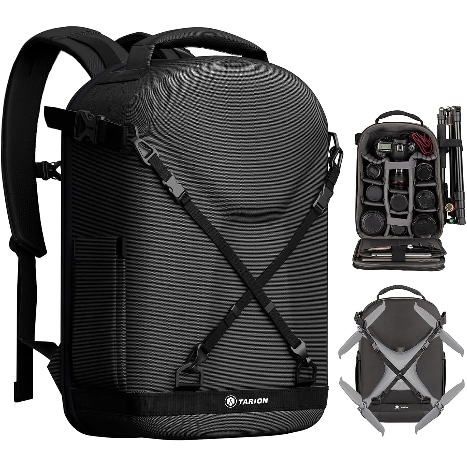 Hard Shell Camera Backpack with 14.5 Inch Laptop Sleeve and Rain Cover: image 7