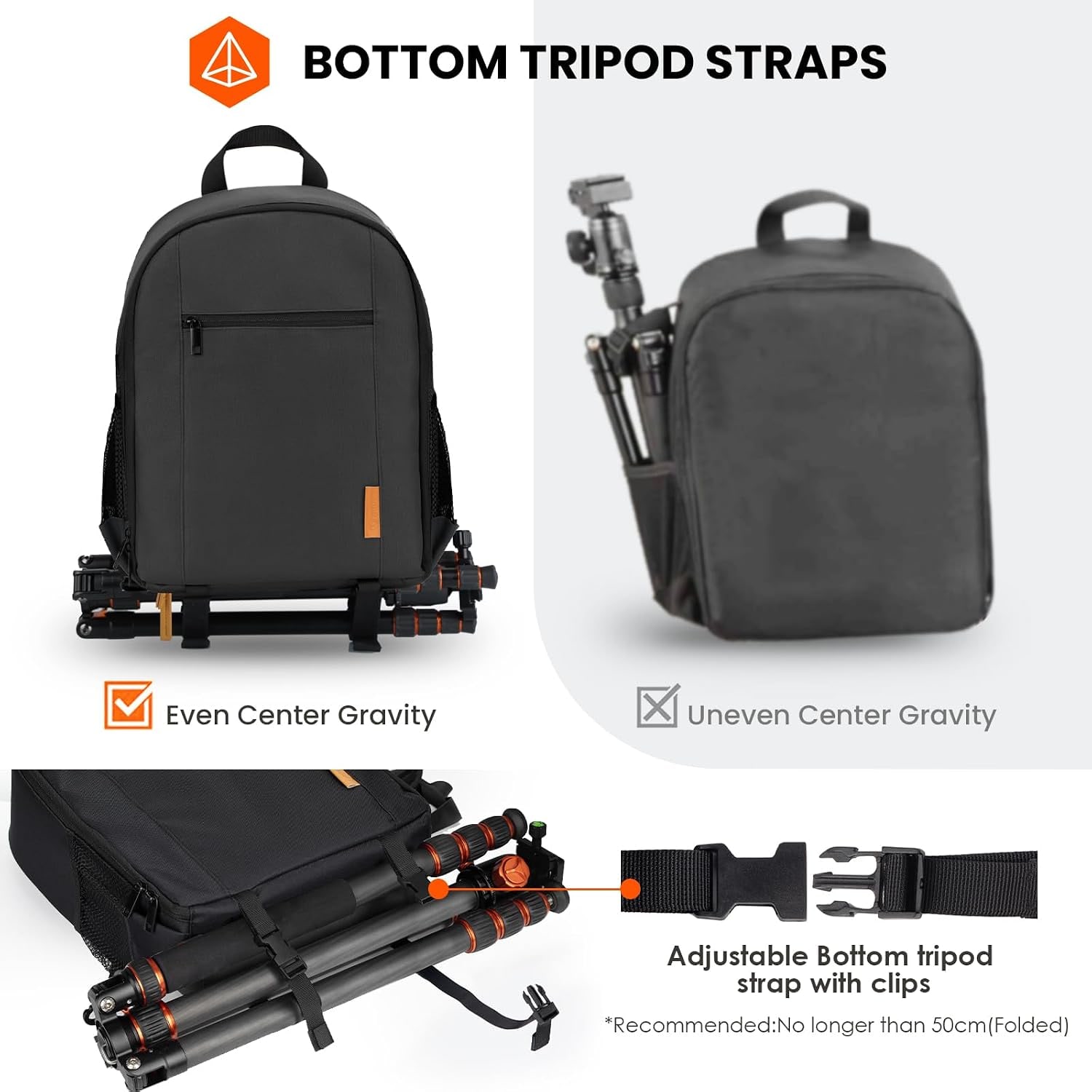 Small Camera Backpack with Rain Cover and 13 Inch Laptop Sleeve