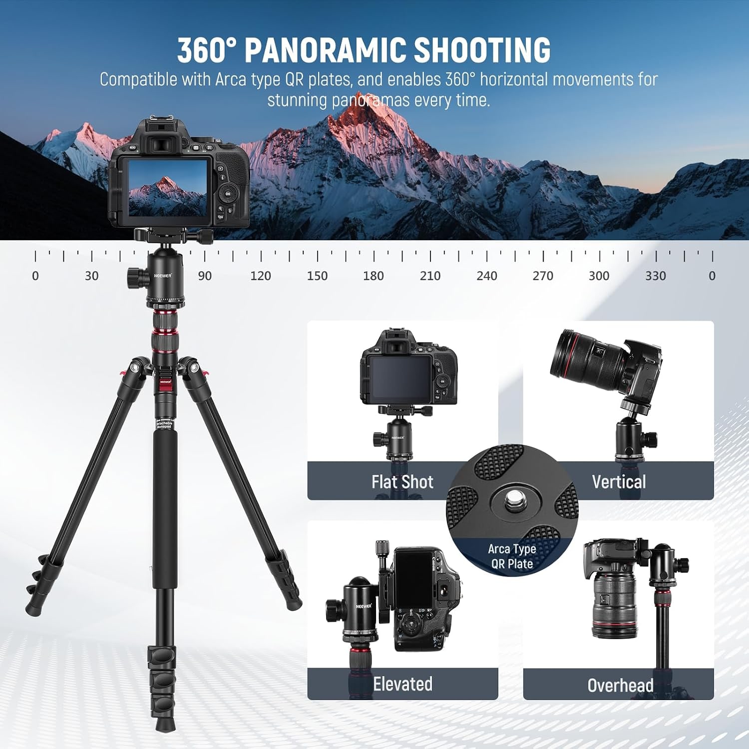 195cm Aluminium Tripod and Monopod with 36 mm Ball Head: image 4