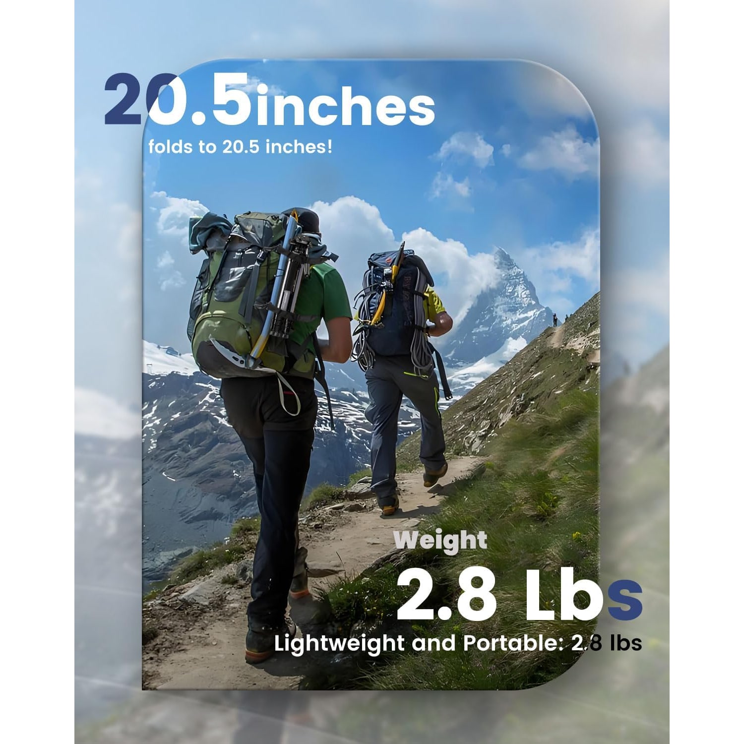 188cm Lightweight Camera Tripod with 3-Way Pan Head and Phone Mount: image 4