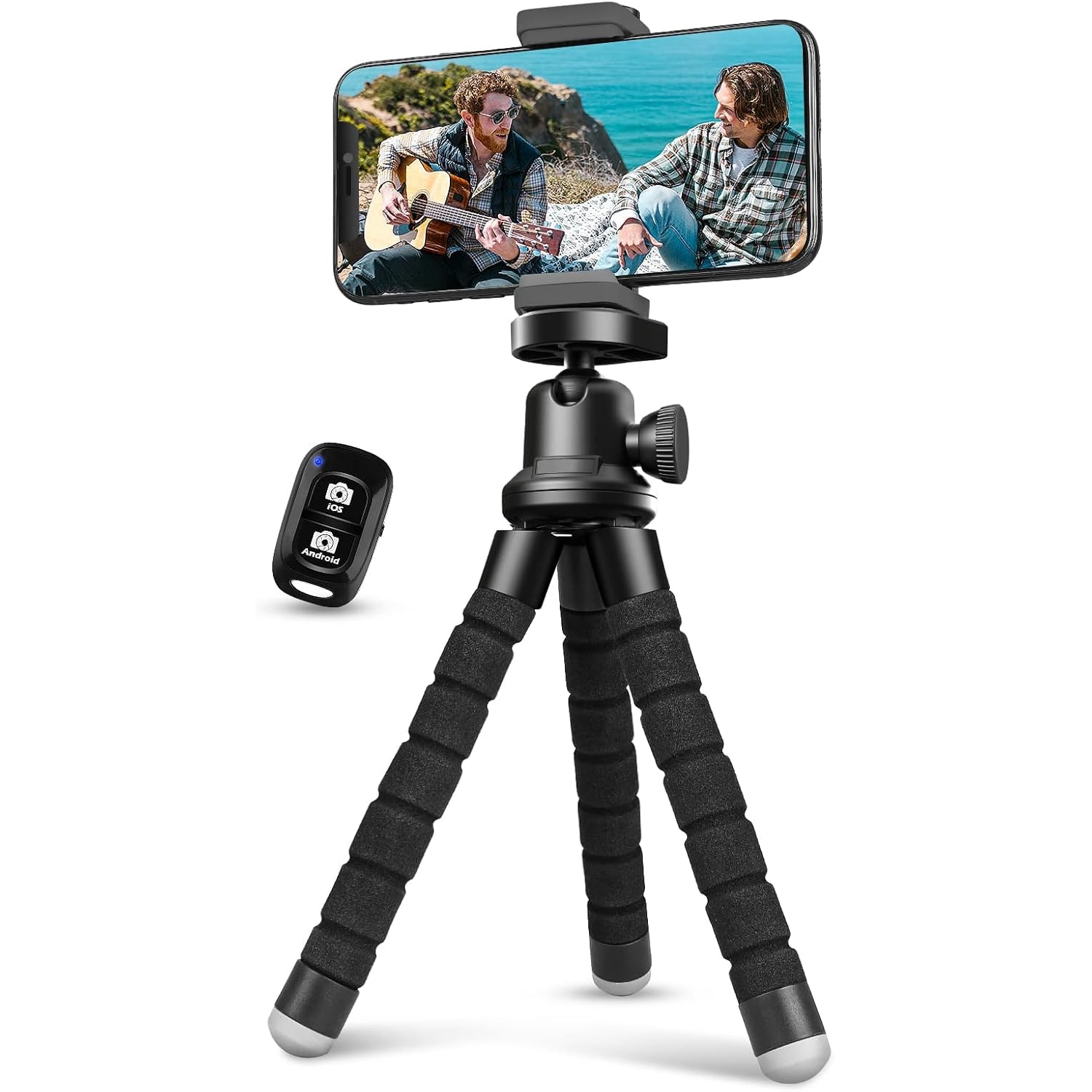 Aureday Mini Phone Tripod with Wireless Remote