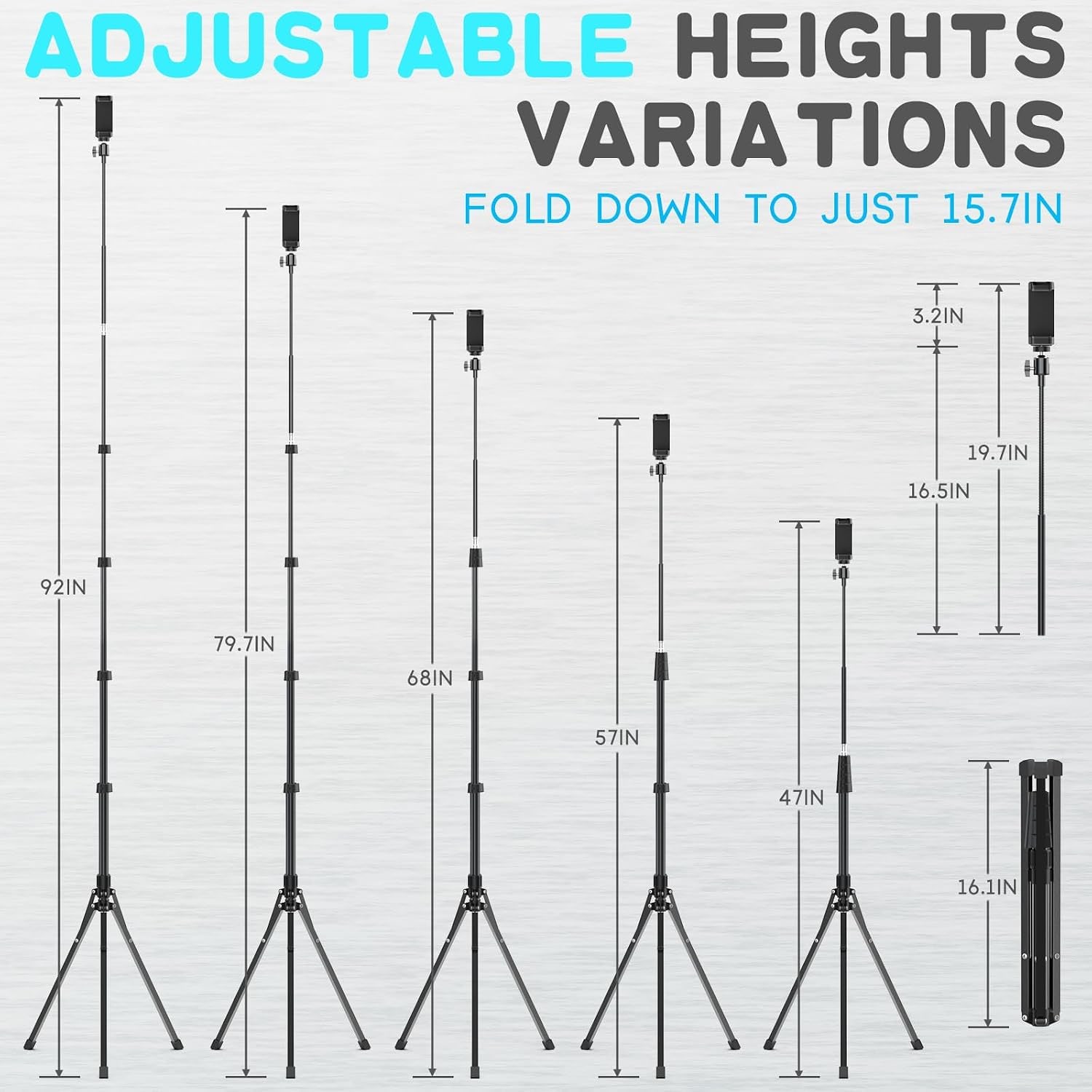 Overhead Phone Tripod with Flexible Gooseneck and Bluetooth Remote: image 3