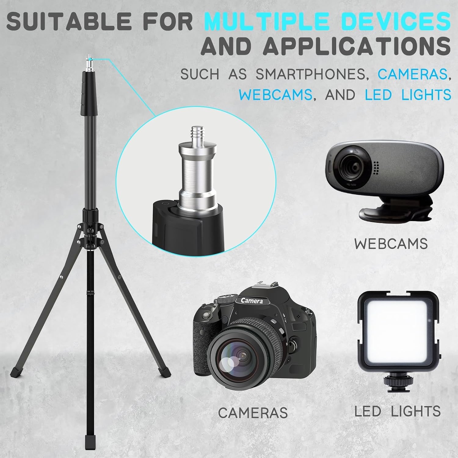 Overhead Phone Tripod with Flexible Gooseneck and Bluetooth Remote: image 6