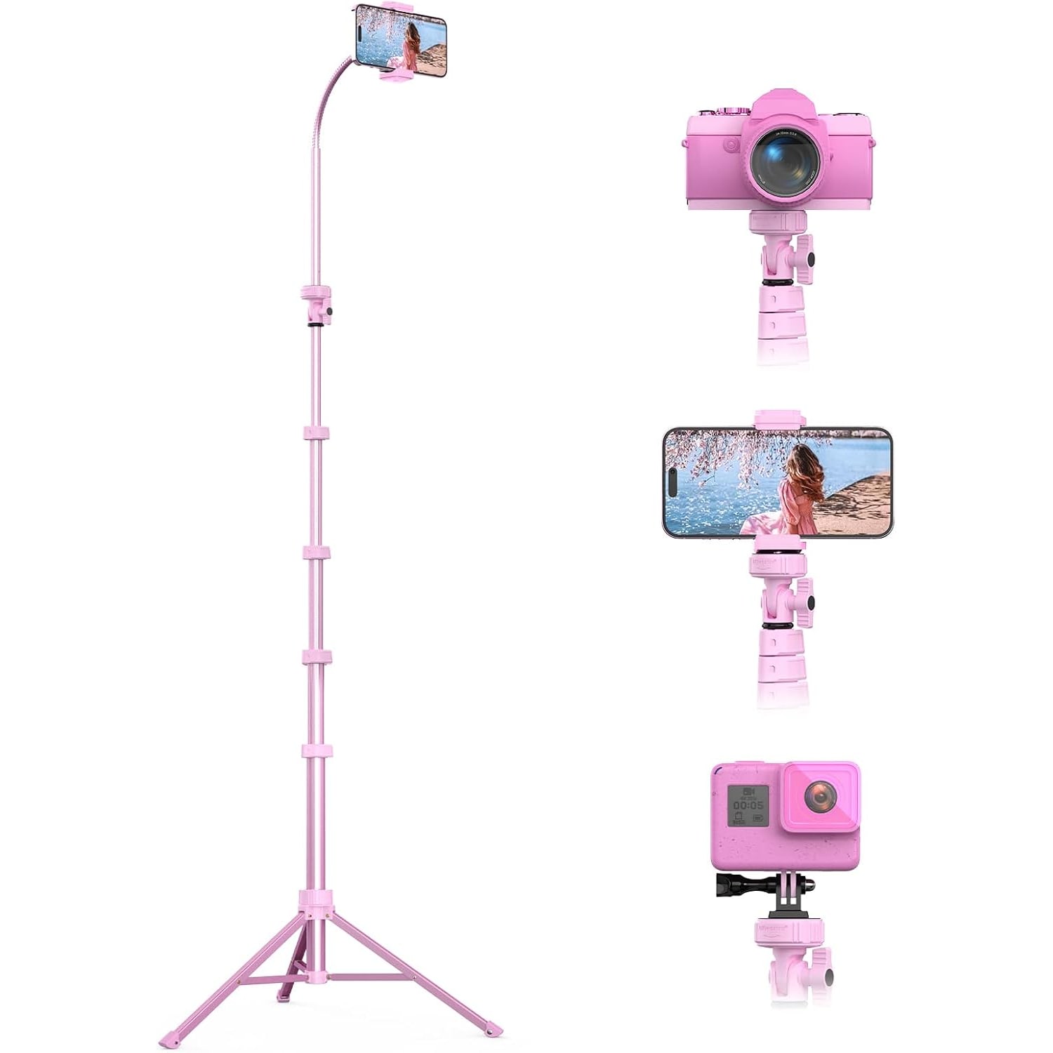 Overhead Phone Tripod with Flexible Gooseneck and Bluetooth Remote: image 7