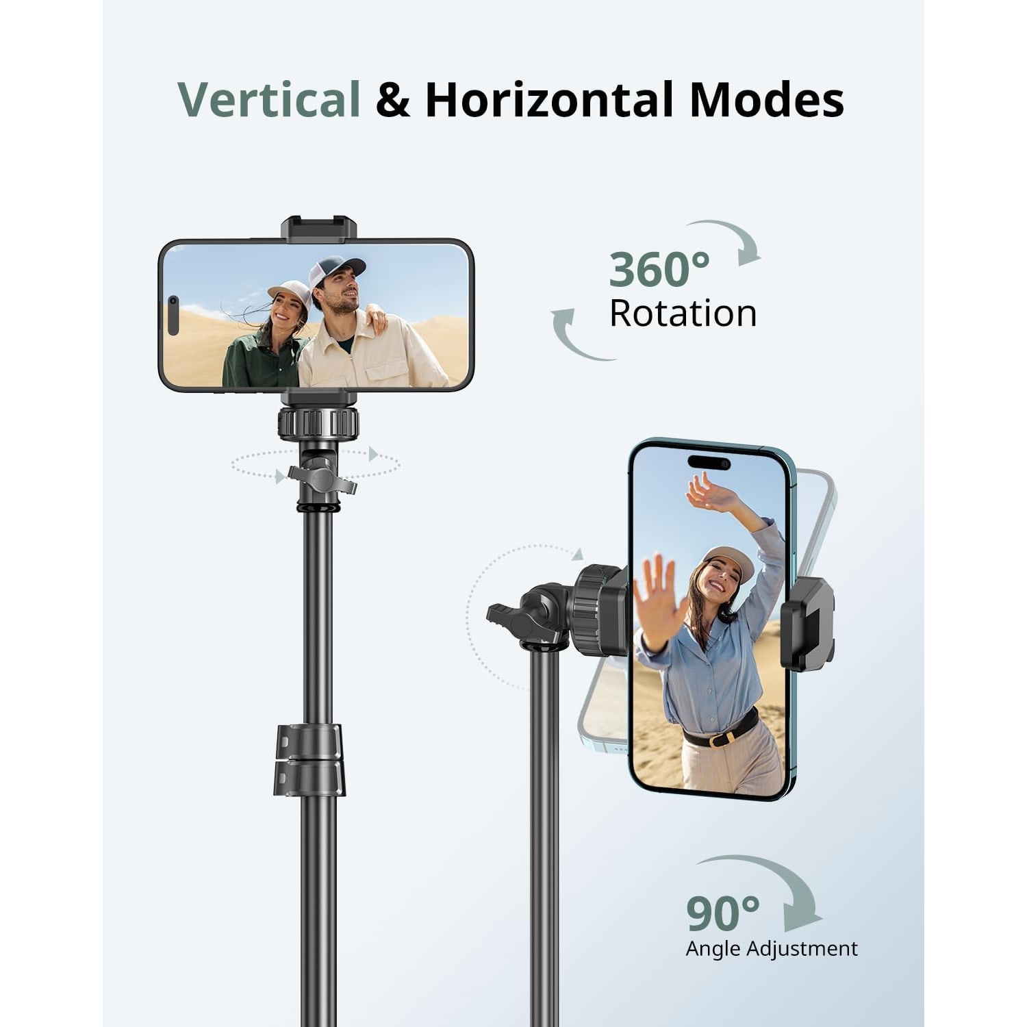 157cm Phone Tripod and Selfie Stick with Bluetooth Remote: image 5
