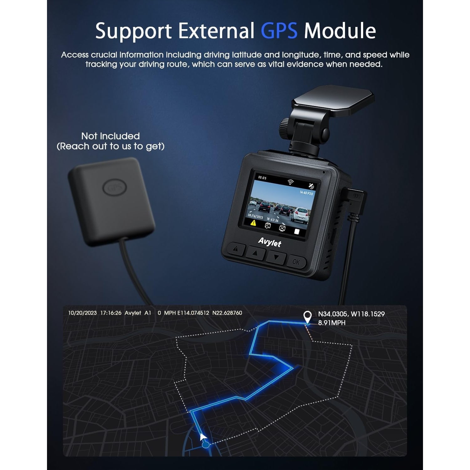 Avylet A1 2K Mini Dash Cam with WiFi: image 4
