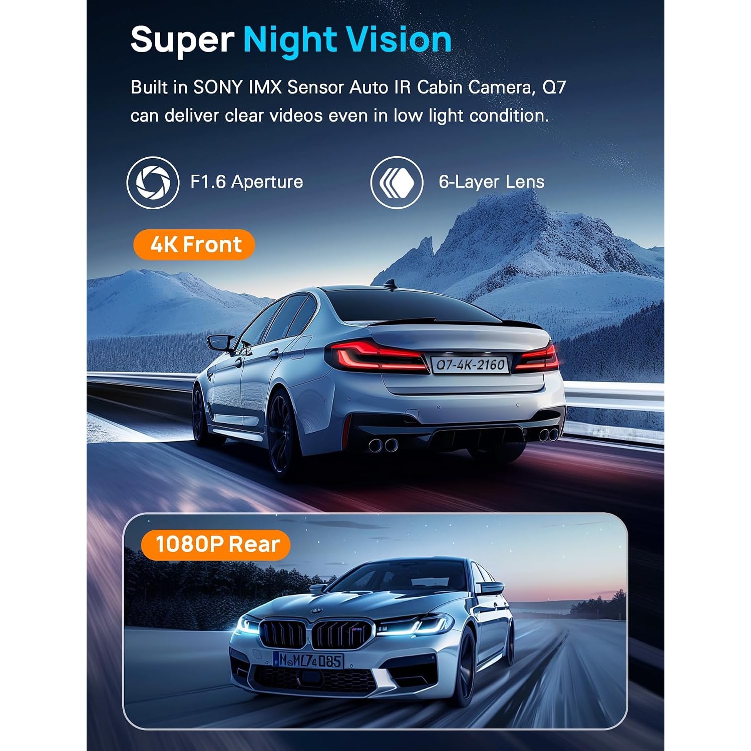 4K Front and Rear Dash Cam with 5GHz WiFi: image 6