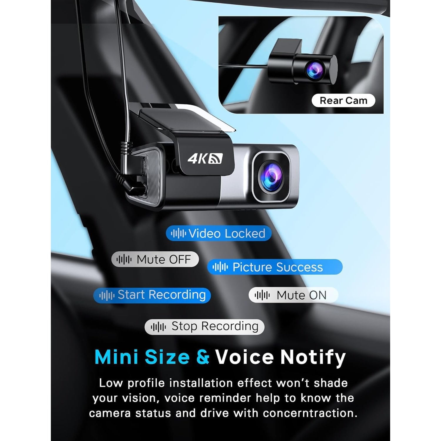 4K Front and Rear Dash Cam with 5GHz WiFi: image 8