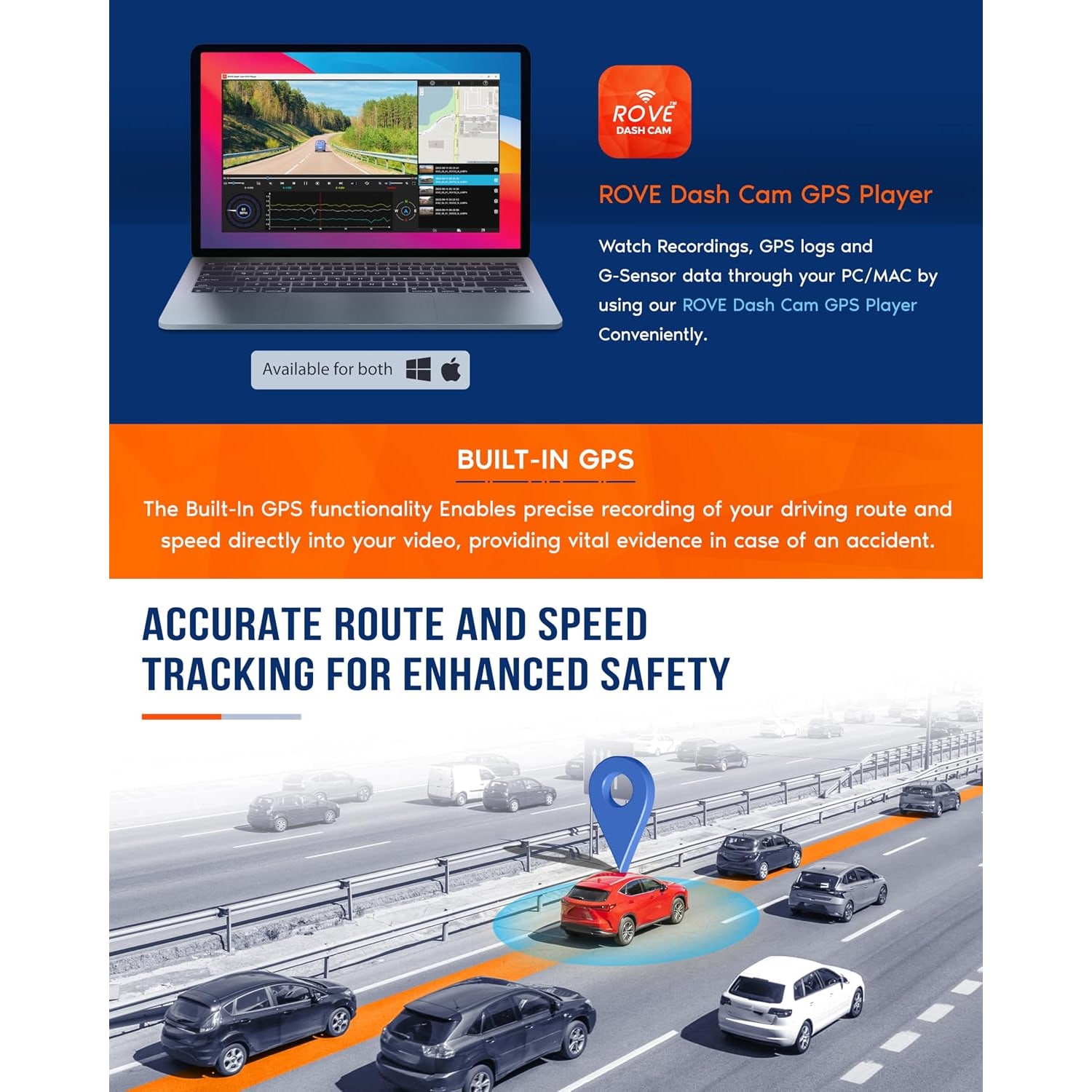 4K WiFi Dash Cam with GPS