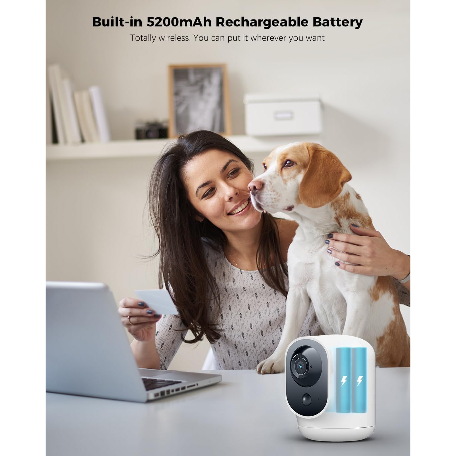 COCOCAM 2K Battery Indoor Security Camera with Pan and Tilt: image 2
