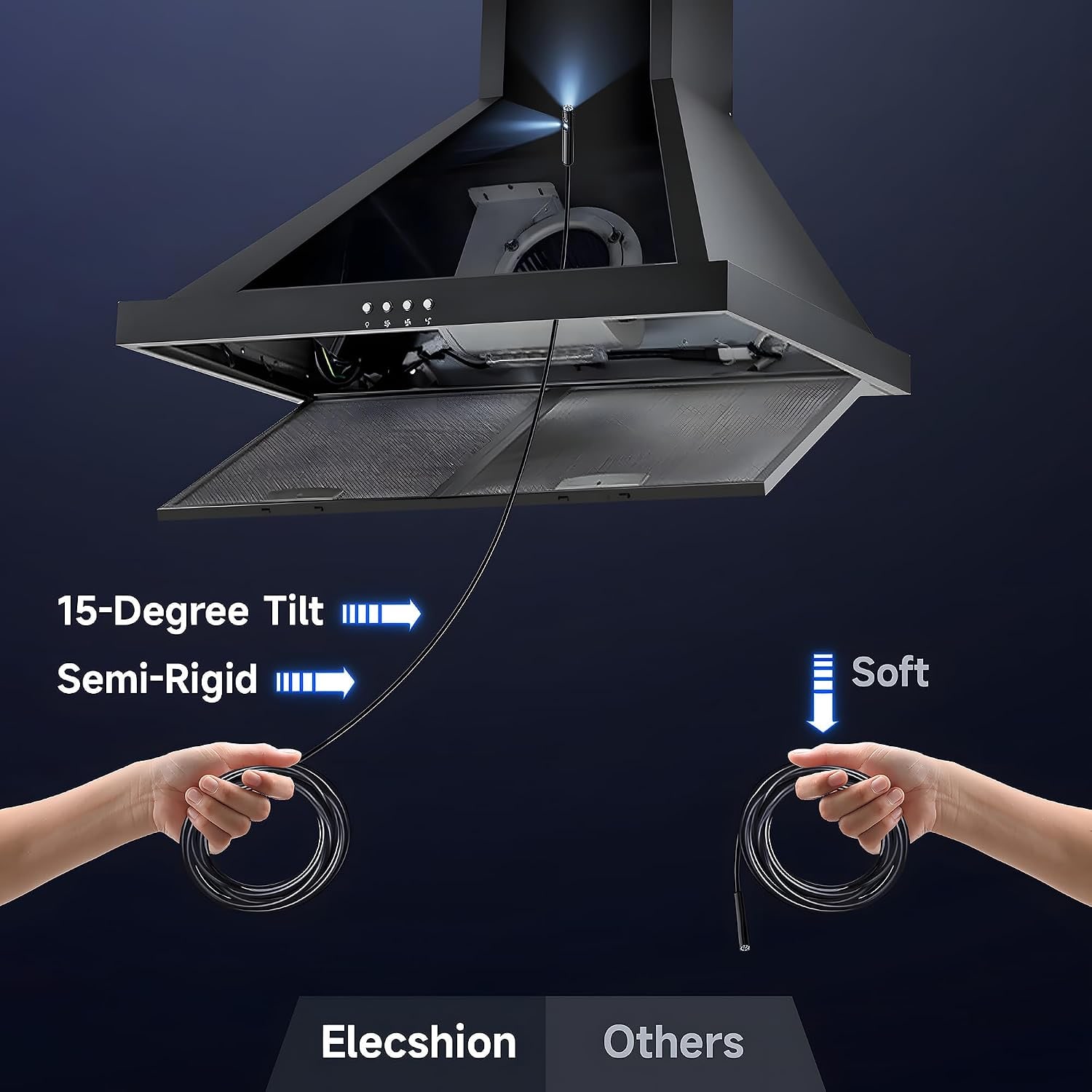 Dual Lens Endoscope 1920p with 8mm IP67 Probe and 5m Semi-Rigid Cable: image 2