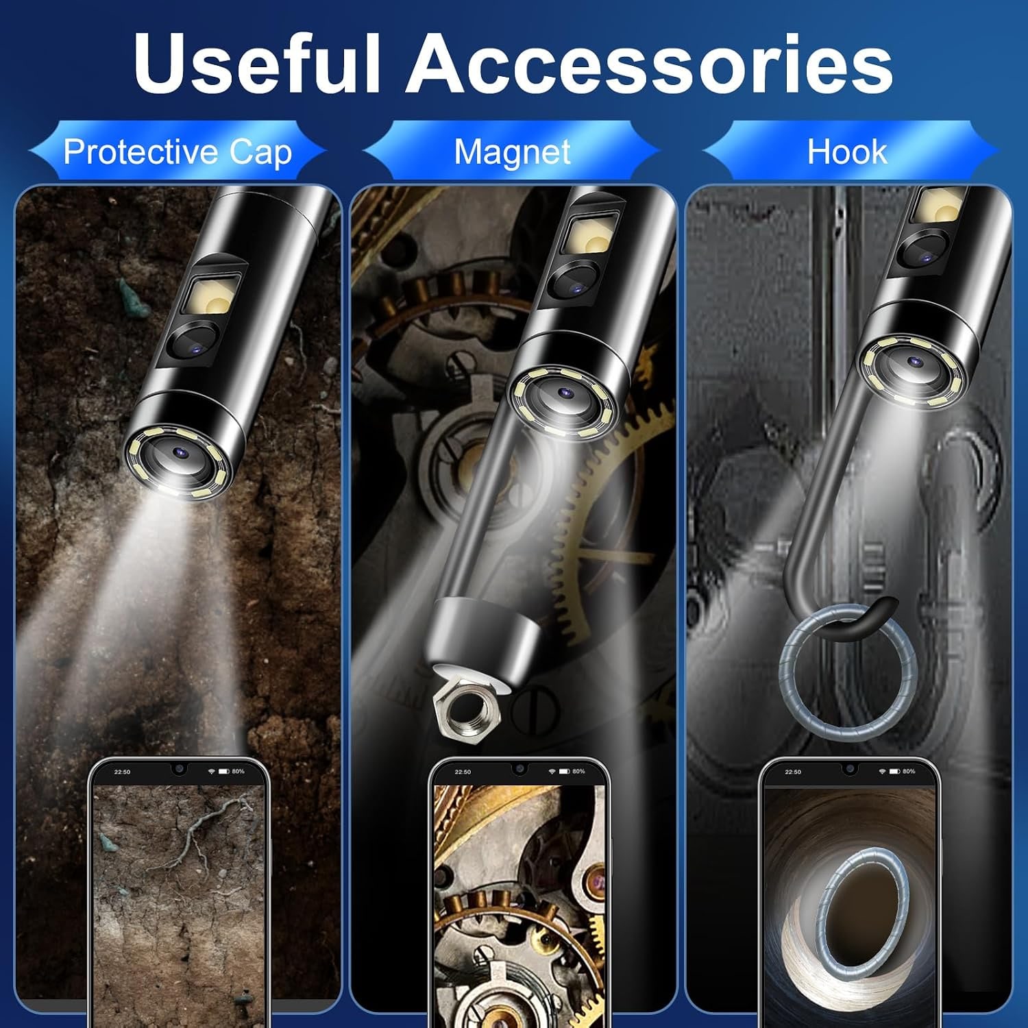 AURTEC Dual Lens Endoscope Inspection Camera