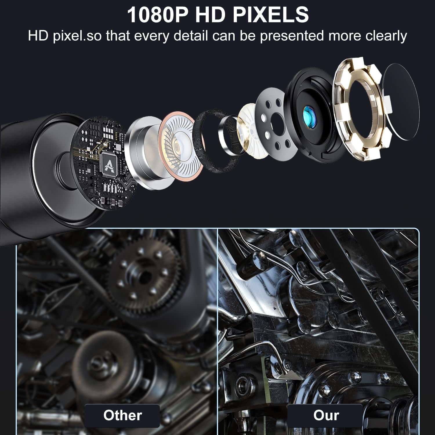 Industrial Endoscope with 4.3 Inch Screen, 8mm Camera and 5m Cable: image 2