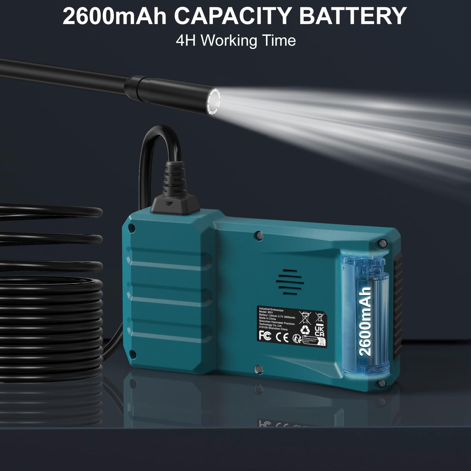 Industrial Endoscope with 4.3 Inch Screen, 8mm Camera and 5m Cable: image 3