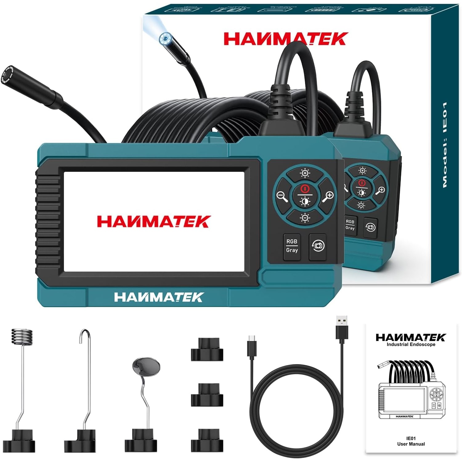 Industrial Endoscope with 4.3 Inch Screen, 8mm Camera and 5m Cable: image 9