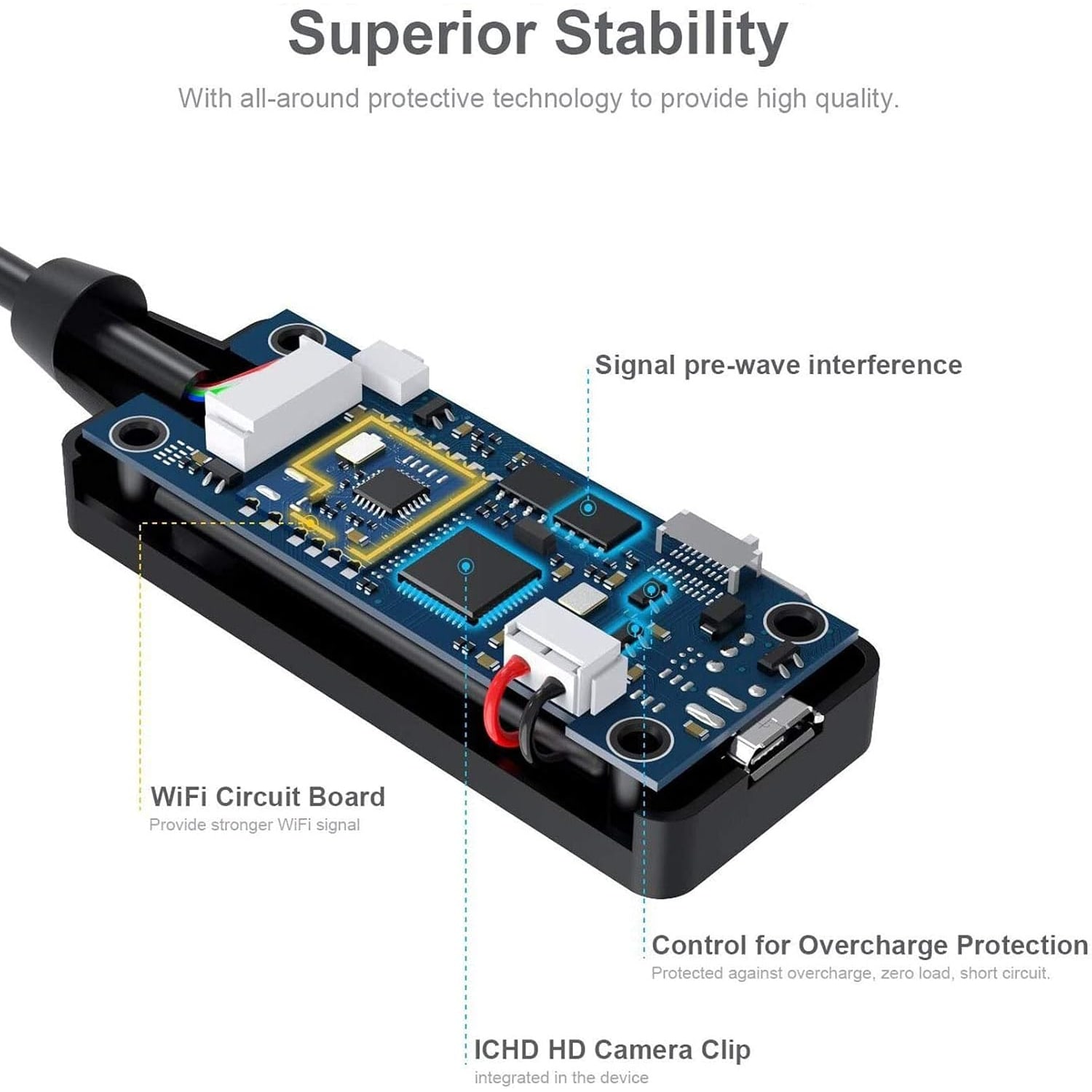 Wireless Endoscope 5.5mm with 1.5m Semi-Rigid Cable and 6 LED Lights: image 4