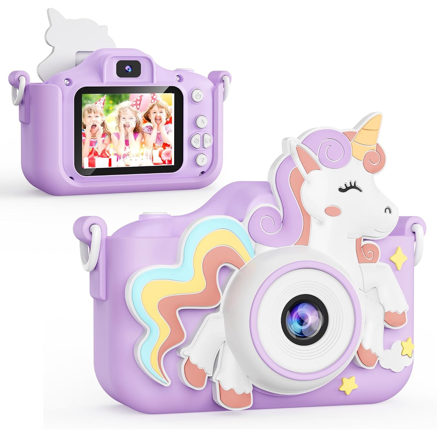 Kids Digital Camera with 1080p Video, Selfie Lens and Unicorn Case