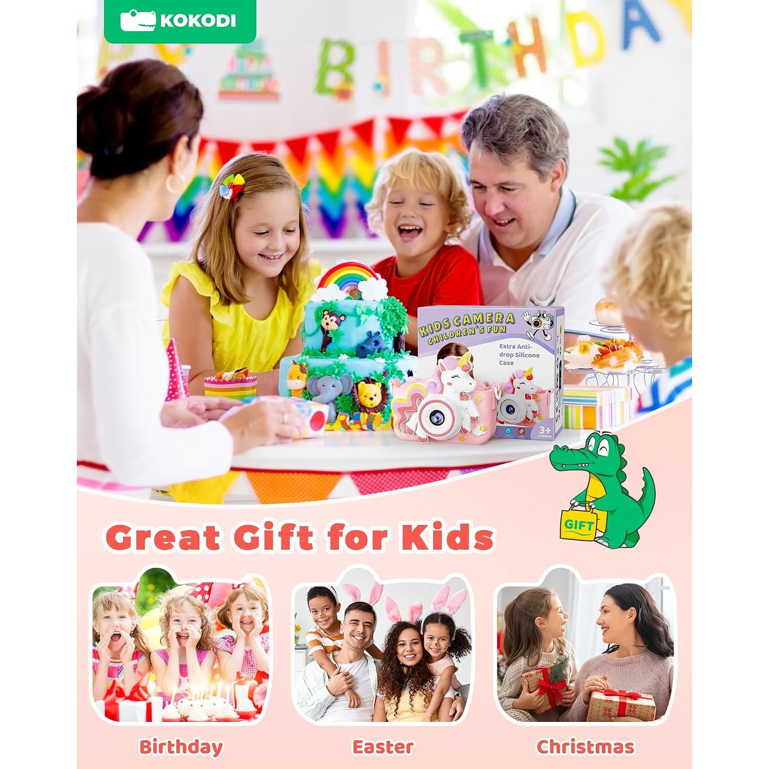 Kids Digital Camera with 1080p Video, Selfie Lens and Unicorn Case: image 8