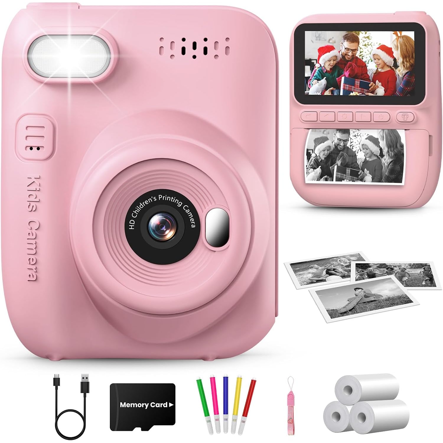 Kids Instant Camera with 3 Inch Screen and Black and White Printing: image 10