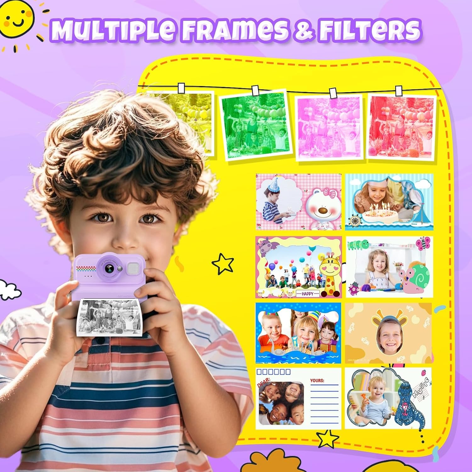 Kids Instant Print Camera with 32GB Card and Print Paper