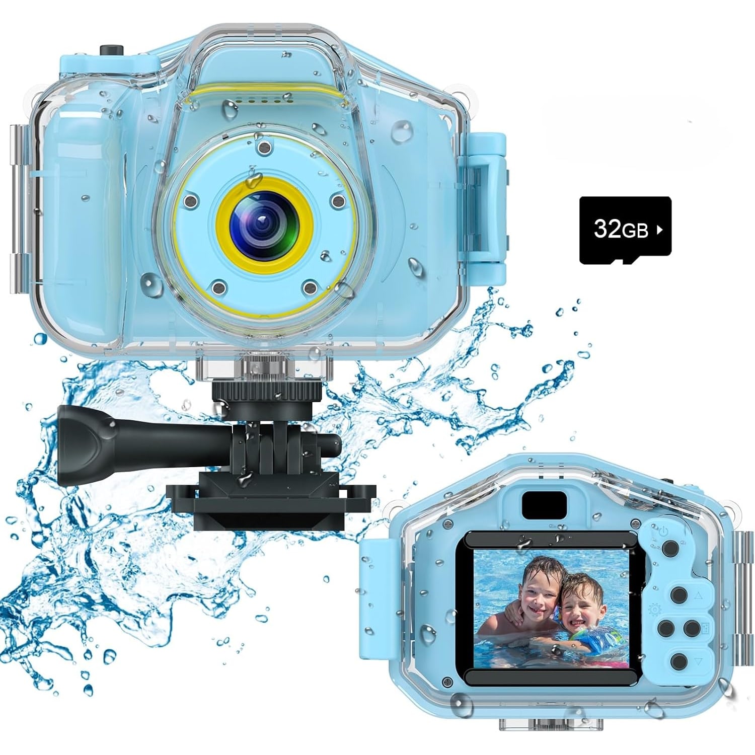 Kids Underwater Camera with Waterproof Case and 32GB Card: image 8