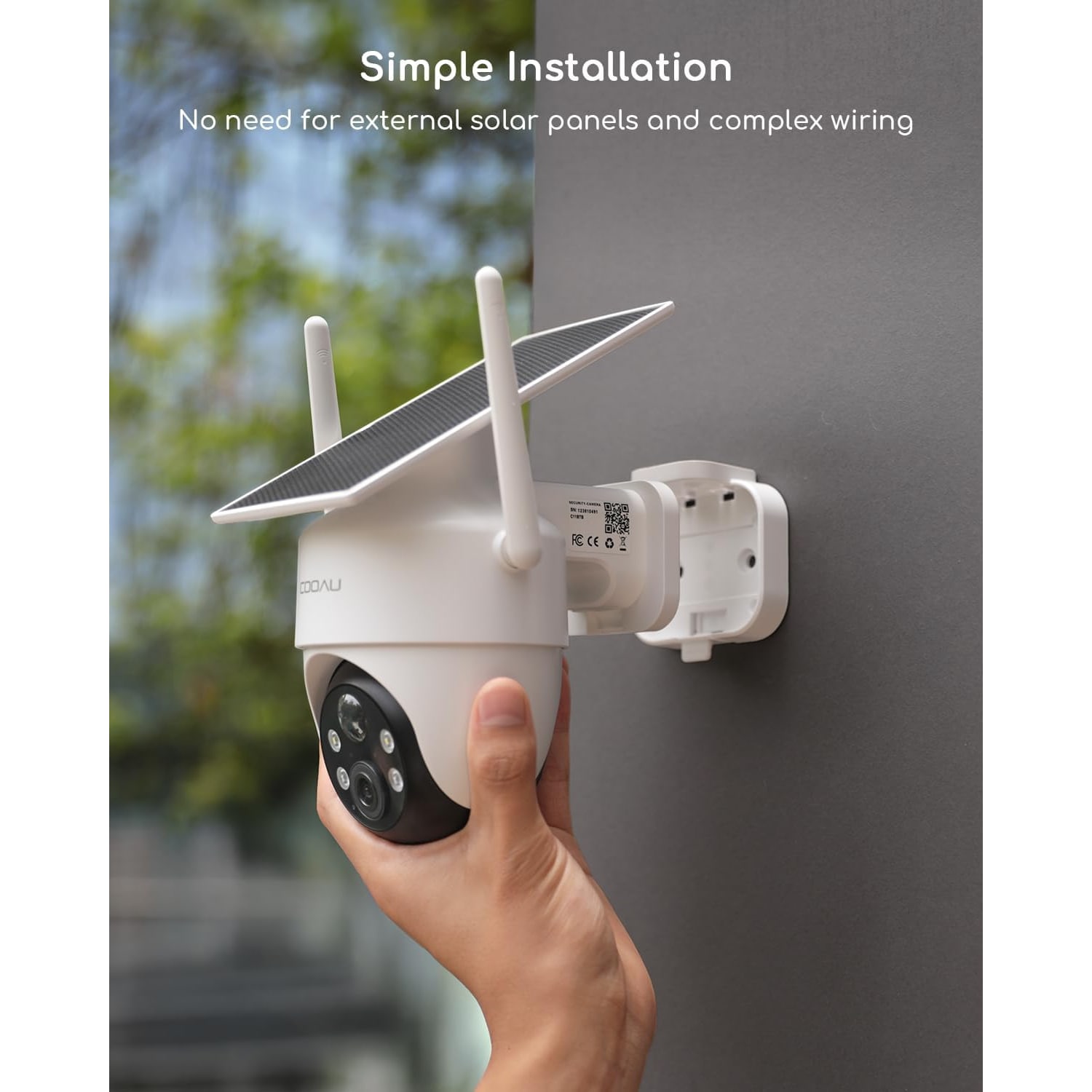 2K Solar Camera with 360 View, Colour Night Vision and Human Detection