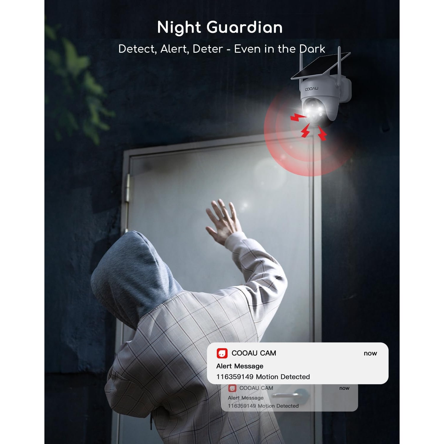 2K Solar Camera with 360 View, Colour Night Vision and Human Detection