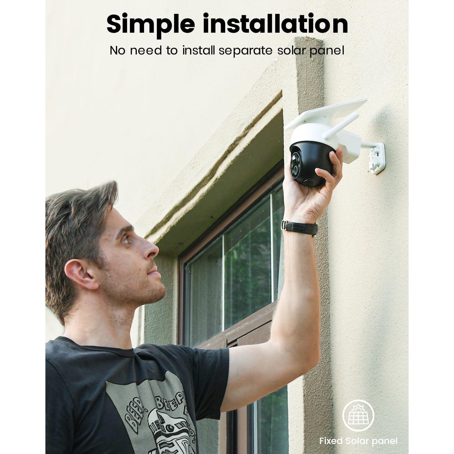 2K Solar Security Camera 2 Pack with Auto Tracking and Colour Night Vision