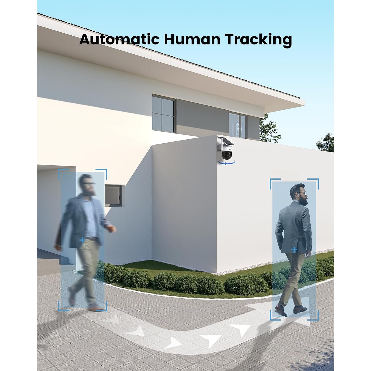 2K Solar Security Camera 2 Pack with Auto Tracking and Colour Night Vision