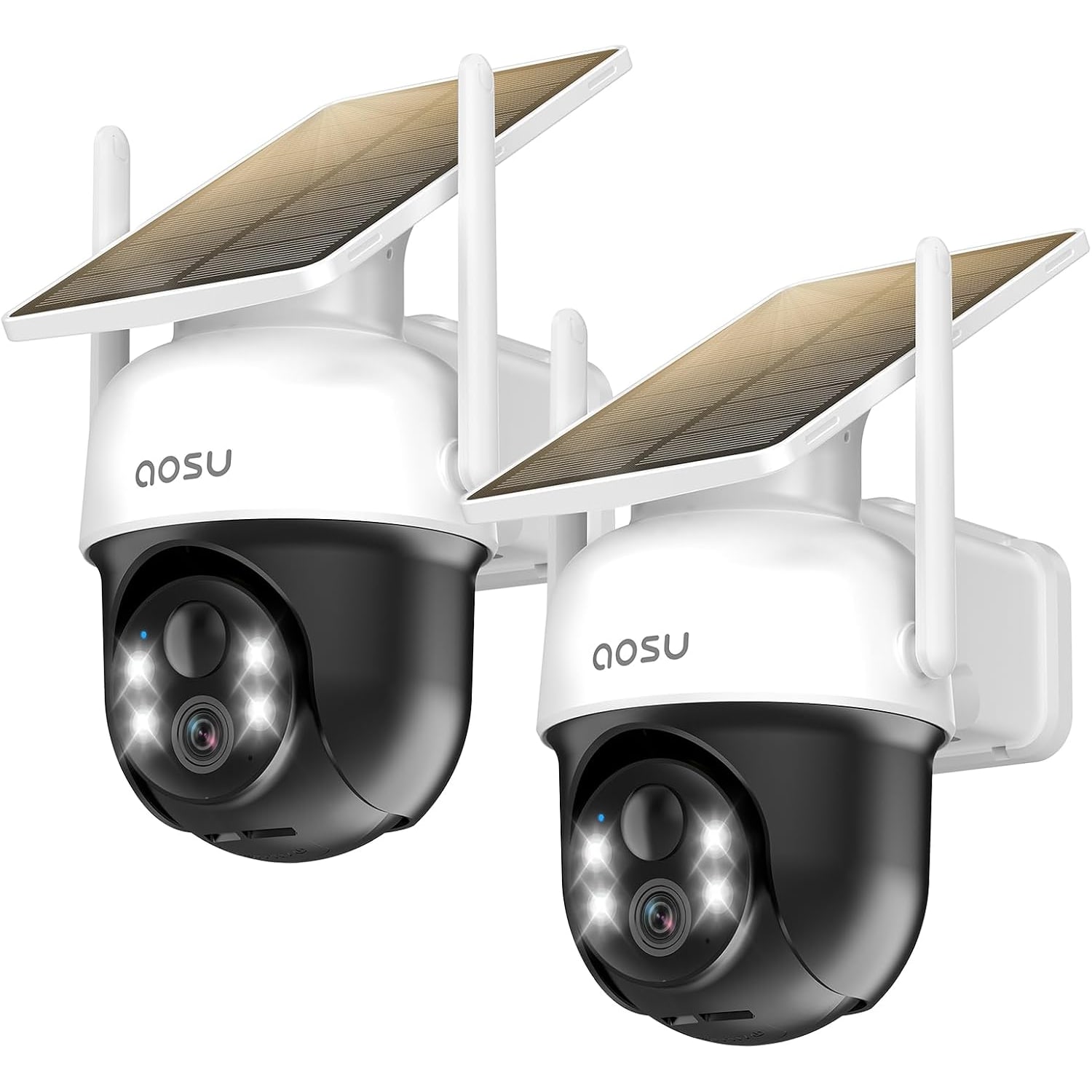 2K Solar Security Camera 2 Pack with Auto Tracking and Colour Night Vision