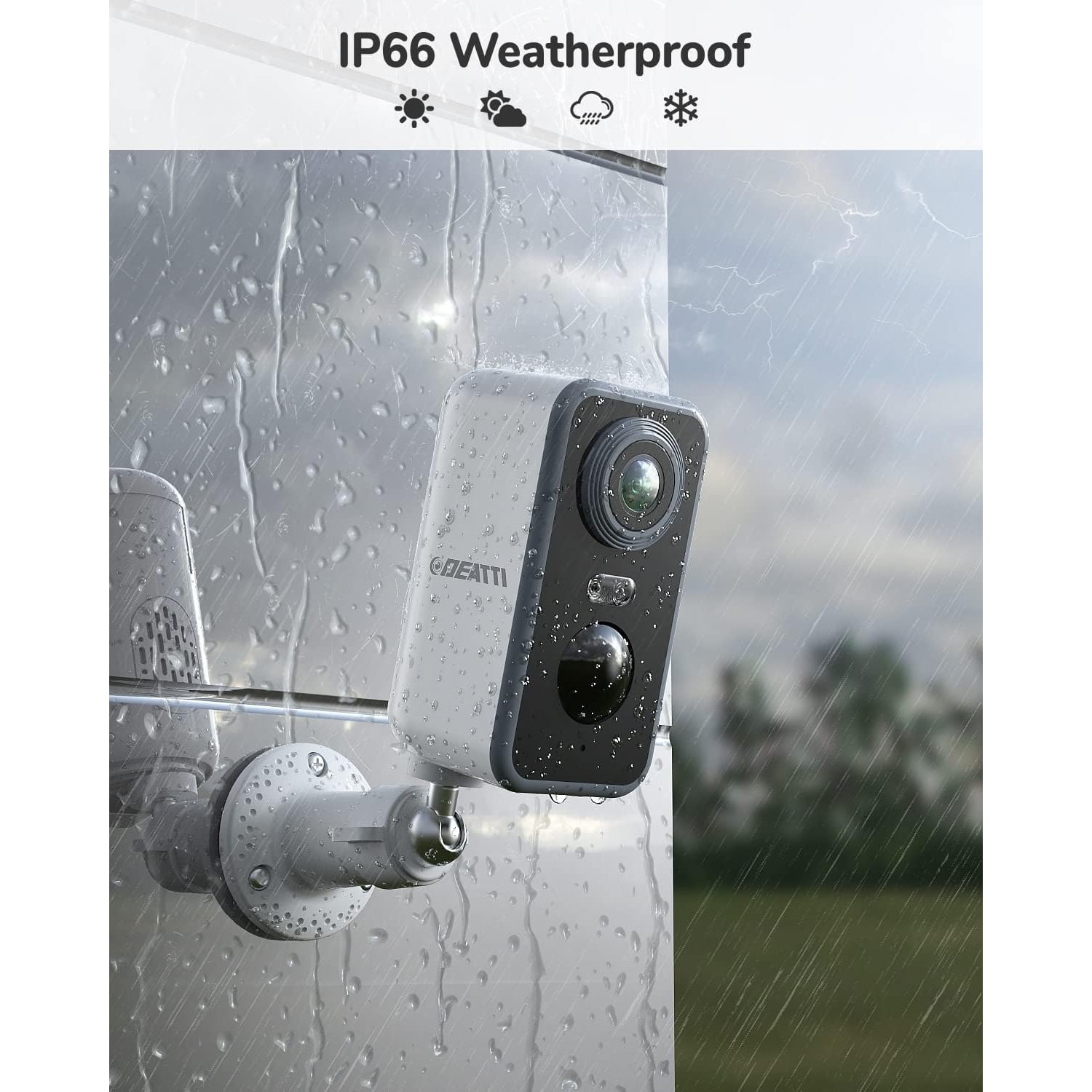2K Battery Security Camera with Floodlight and Siren: image 7