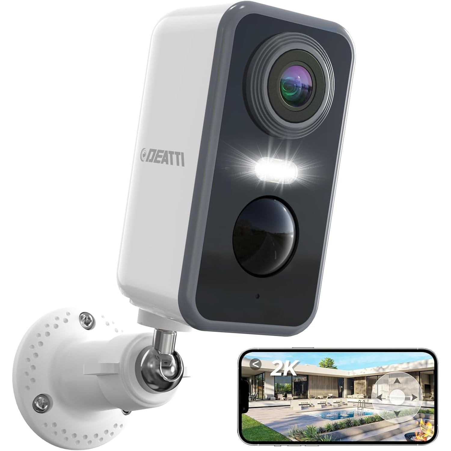 2K Battery Security Camera with Floodlight and Siren: image 9