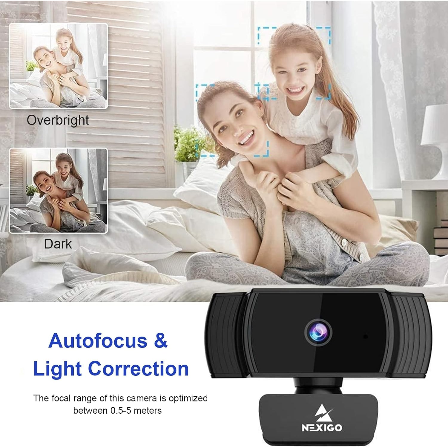 1080p Autofocus Webcam with Stereo Microphone and Privacy Cover: image 3
