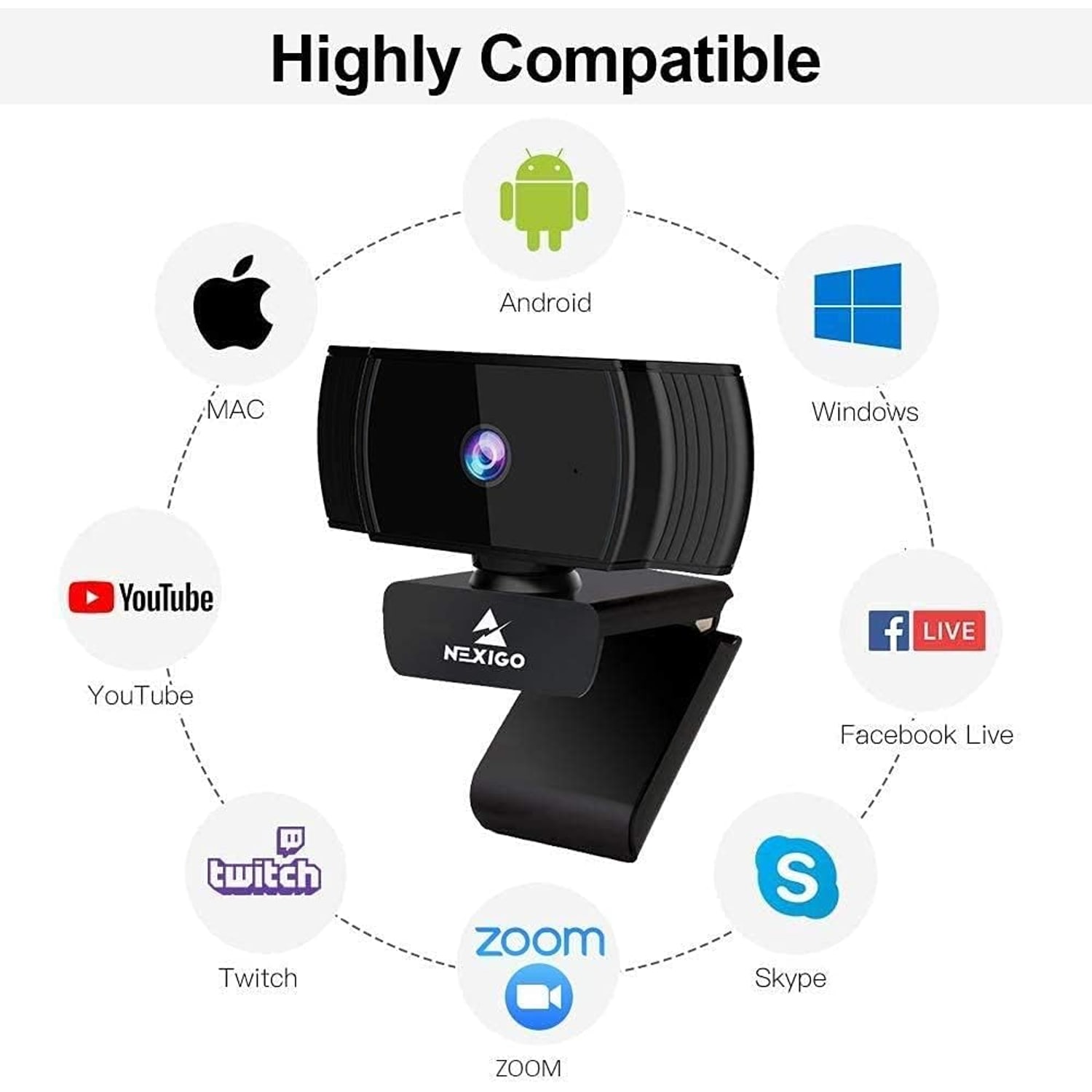 1080p Autofocus Webcam with Stereo Microphone and Privacy Cover: image 5